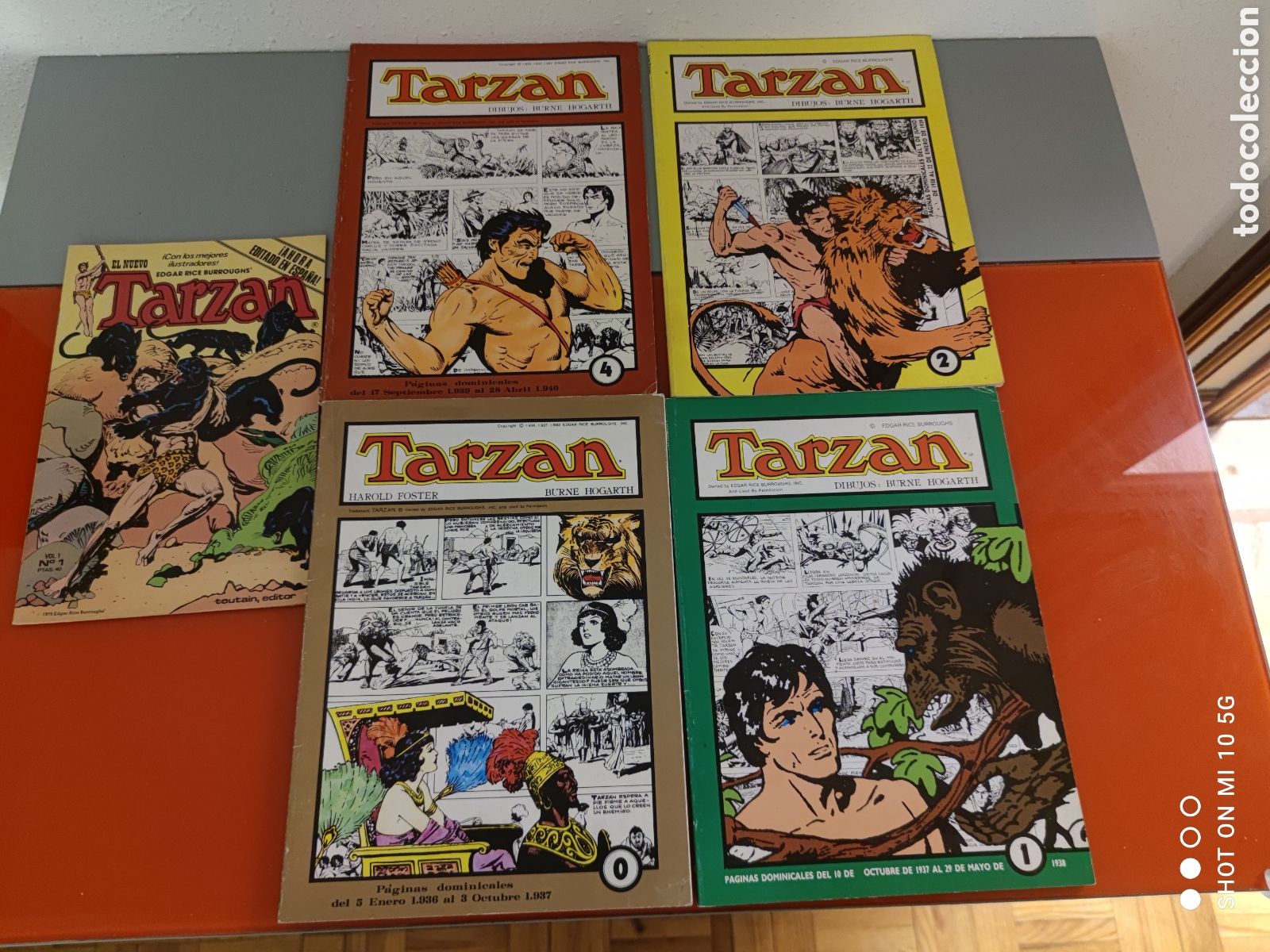 Livros de Banda Desenhada: Lote de 4 N&uacute;meros Tarz&aacute;n - 4 Tomos Joaqu&iacute;n Esteve +N&deg;1 Toutain (A&ntilde;os 80)