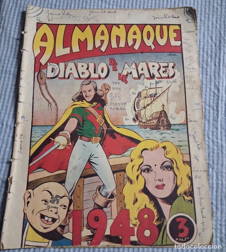 Tebeos: Tebeo Almanaque Diablo de los Mares. A&ntilde;o 1948. Cubiertas y 16 p&aacute;ginas.