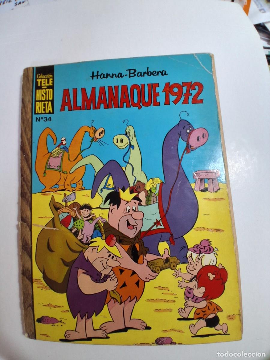 Tebeos: tele-historieta n&ordm; 34 almanaque 1972 ediciones recreativas 1971 hanna-barbera (buen estado, leer)