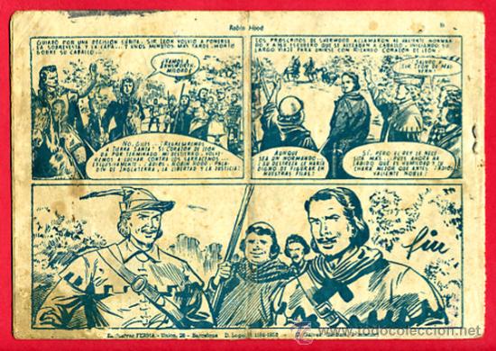 Tebeos: ROBIN HOOD , EL NOBLE DESTERRADO , EDITORIAL FERMA , ORIGINAL  , B - Foto 2