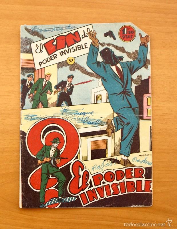 Tebeos: El poder invisible, n&ordm; 37 - Editorial Ferma 1957 - Ultimo de la colecci&oacute;n - Foto 1