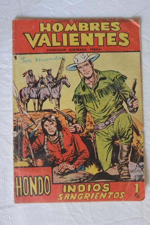 Tebeos: TEBEO HOMBRES VALIENTES INDIOS SANGRIENTES - Foto 1