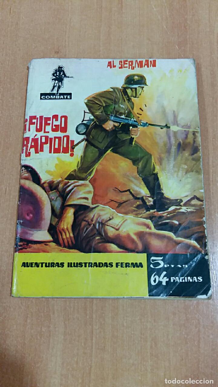 Tebeos: COMIC COMBATE. FUEGO RAPIDO, AL SERMAN. EDIT FERMA 1962 - Foto 1