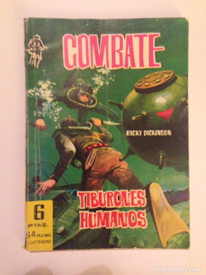 Tebeos: Tebeo 1962.- COMBATE &rdquo; Tiburones Humanos &rdquo; Numero 117 - Foto 1