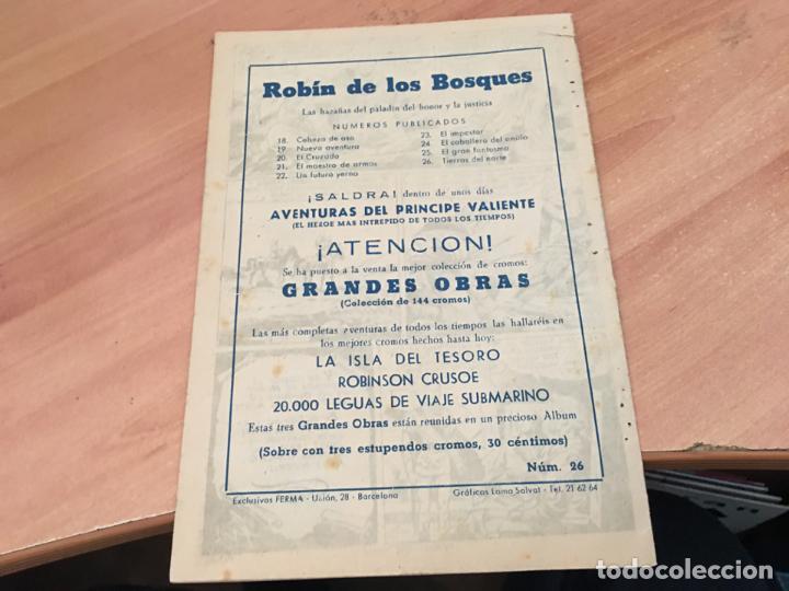 Tebeos: ROBIN DE LOS BOSQUES N&ordm; 26 TIERRAS DEL NORTE (ORIGINAL FERMA) (COM25) - Foto 2