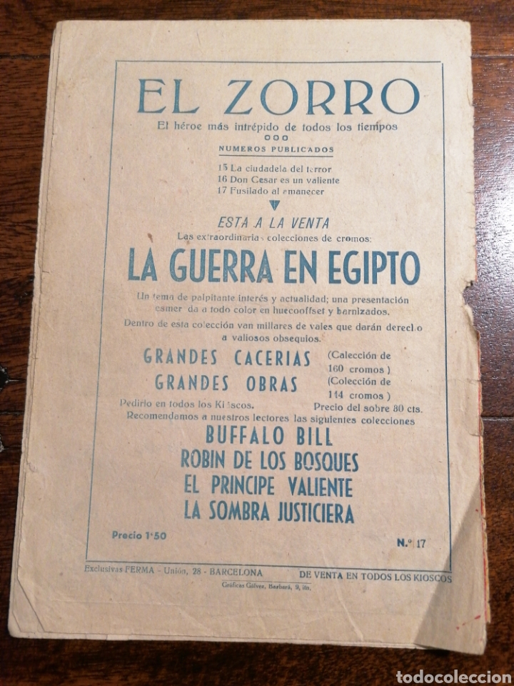 Tebeos: C&oacute;mic tebeo El Zorro n&deg;17 FERMA original - Foto 2
