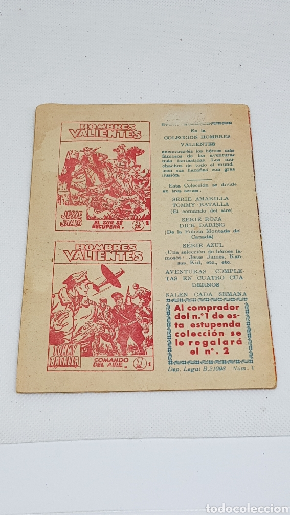 Tebeos: HOMBRES VALIENTES DICK DARING N&ordm; 1 FERMA 1958 - Foto 2