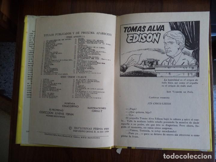 Tebeos: Libro Colecci&oacute;n Juvenil Ferma. Thomas Alva Edison.. - Foto 3