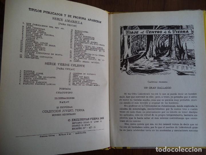 Tebeos: Libro Colecci&oacute;n Juvenil Ferma. Viaje al Centro de la Tierra. - Foto 3