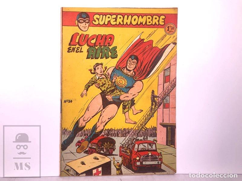 Tebeos: Comic Superhombre Ferma Num. 24 - Lucha en el Aire - Original de &Eacute;poca - Foto 1