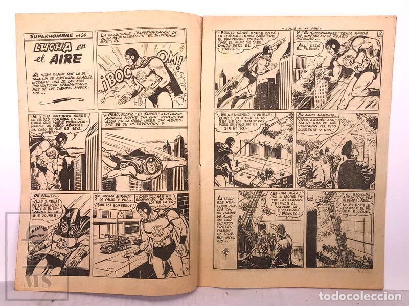 Tebeos: Comic Superhombre Ferma Num. 24 - Lucha en el Aire - Original de &Eacute;poca - Foto 2