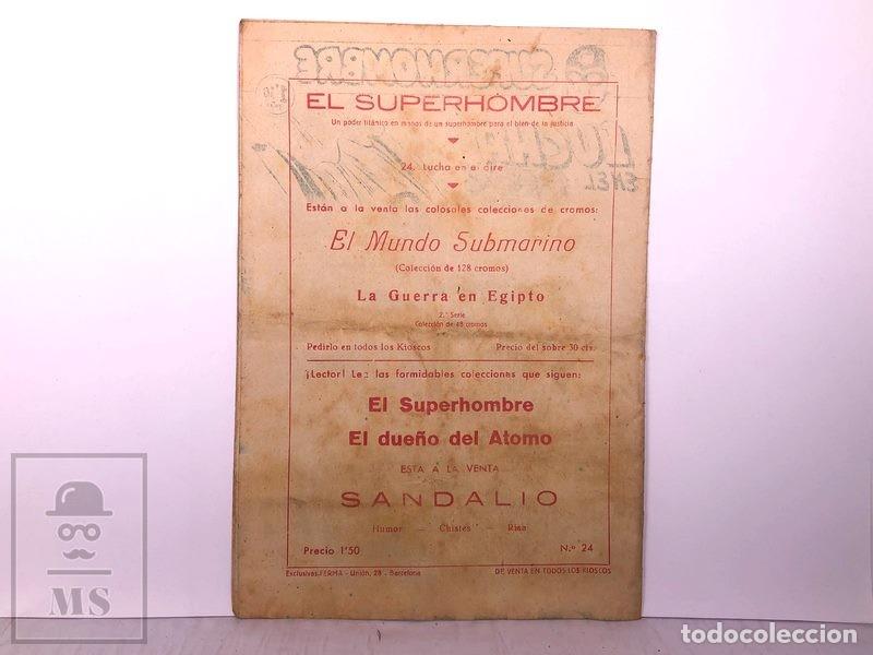 Tebeos: Comic Superhombre Ferma Num. 24 - Lucha en el Aire - Original de &Eacute;poca - Foto 3