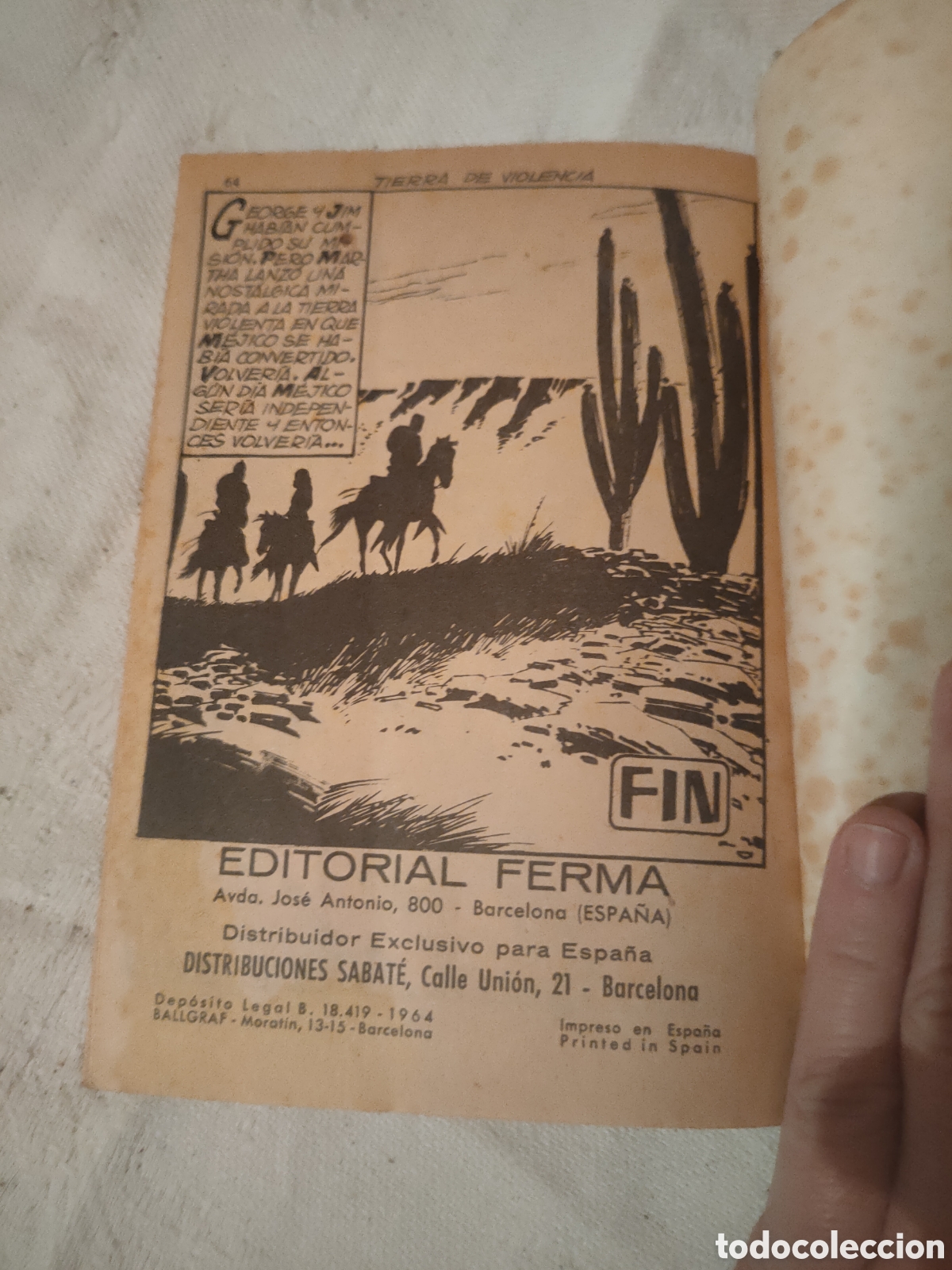 Tebeos: Tierra de violencia. Colosos del Oeste. Editorial Ferma - Foto 3
