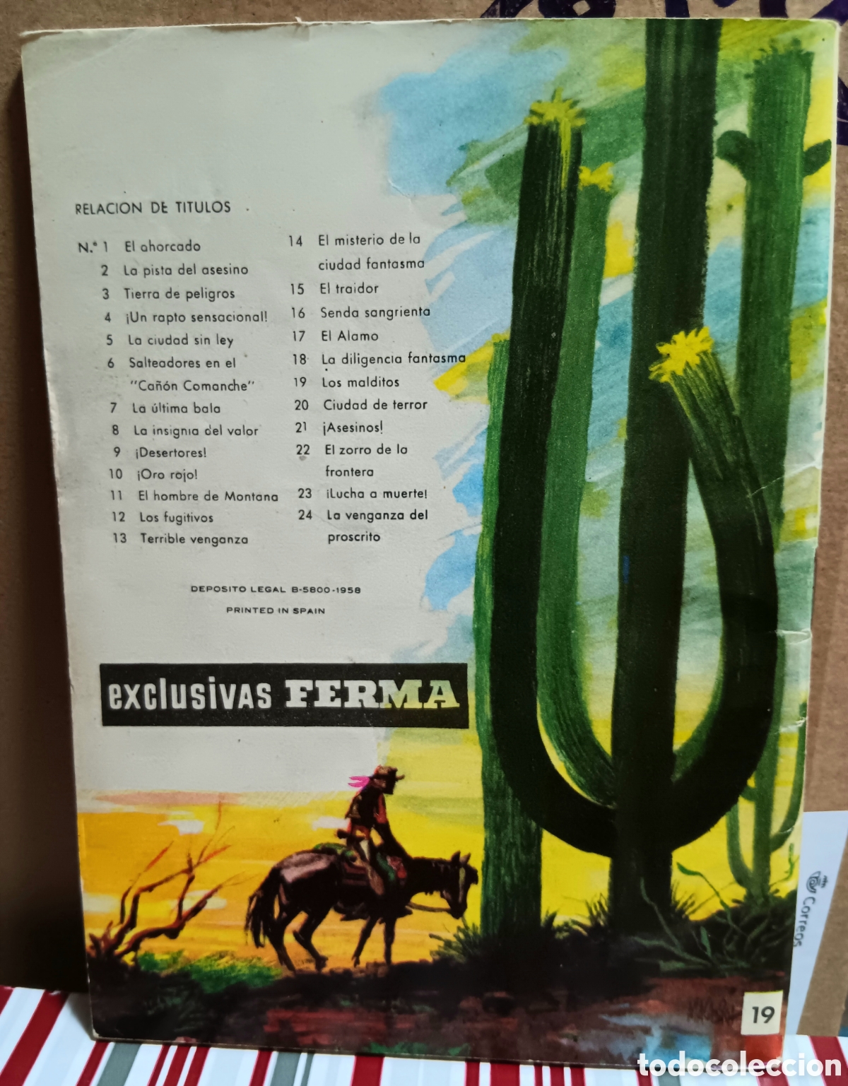 Tebeos: TEBEOS-COMICS CANDY ● GRAN OESTE 19 ● FERMA 1958 ● AA99 X0923 ● - Foto 2