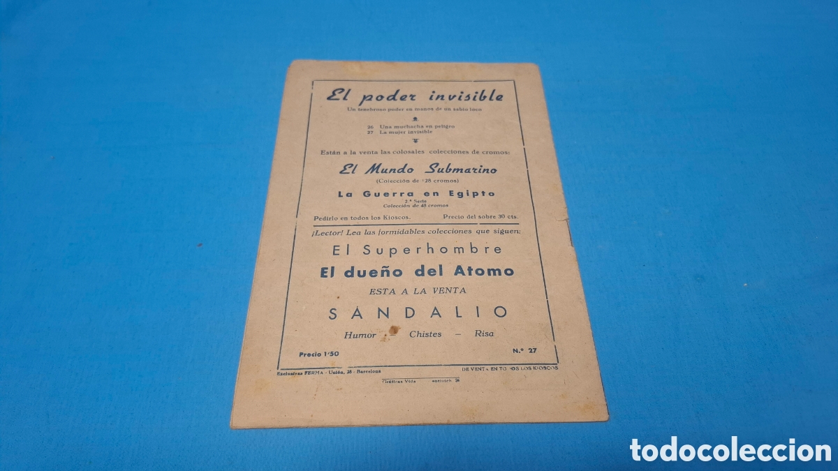 Tebeos: EL PODER INVISIBLE, N&Uacute;MERO 27 - LA MUJER INVISIBLE - FERMA - Foto 4