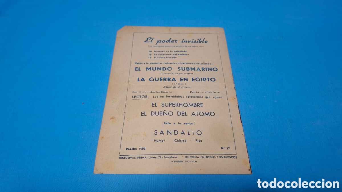 Tebeos: EL PODER INVISIBLE, N&Uacute;MERO 17 - FUMADERO DE OPIO - FERMA - Foto 4