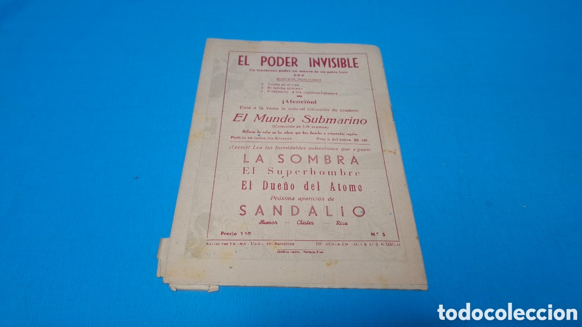 Tebeos: EL PODER INVISIBLE, N&Uacute;MERO 5 - &rdquo;DE PODER A PODER&rdquo; - FERMA - Foto 4