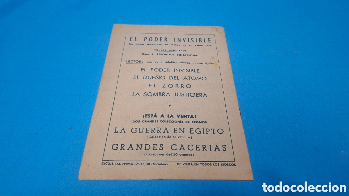 Tebeos: EL PODER INVISIBLE, N&Uacute;MERO 1 - REPORTAJE SENSACIONAL - FERMA - Foto 4