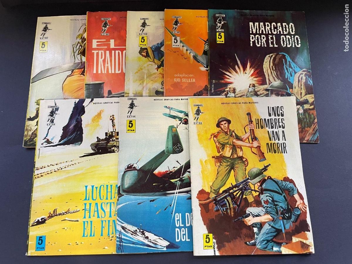 Tebeos: Combate Extra - Colecci&oacute;n Completa 8 n&uacute;meros - Editorial Ferma 1963 - Original - Foto 1