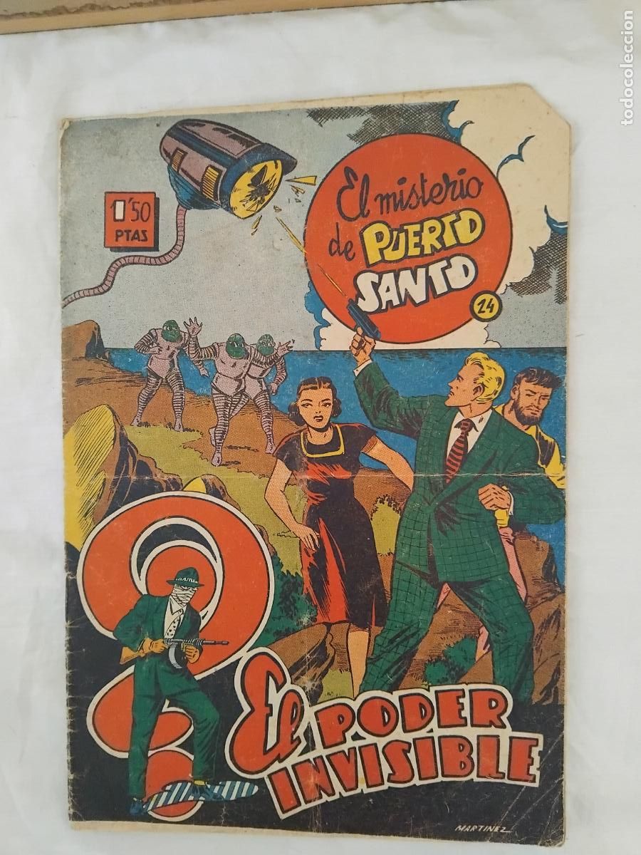 Tebeos: EL PODER INVISIBLE N&ordm; 24. EL MISTERIO DE PUERTO SANTO. FERMA 1957 - Foto 1