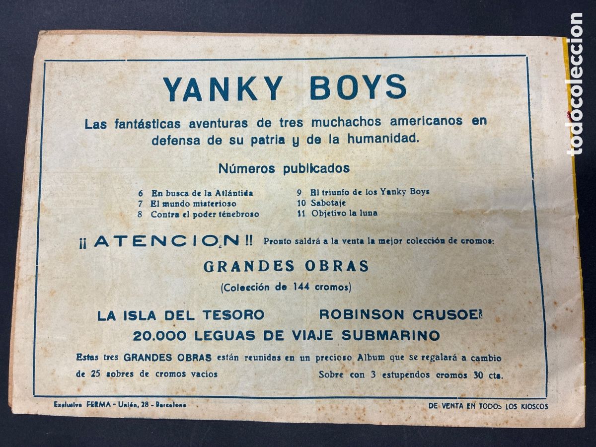 Tebeos: COMIC ORIGINAL YANKY BOYS N&ordm; 11 EDITORIAL FERMA - Foto 2