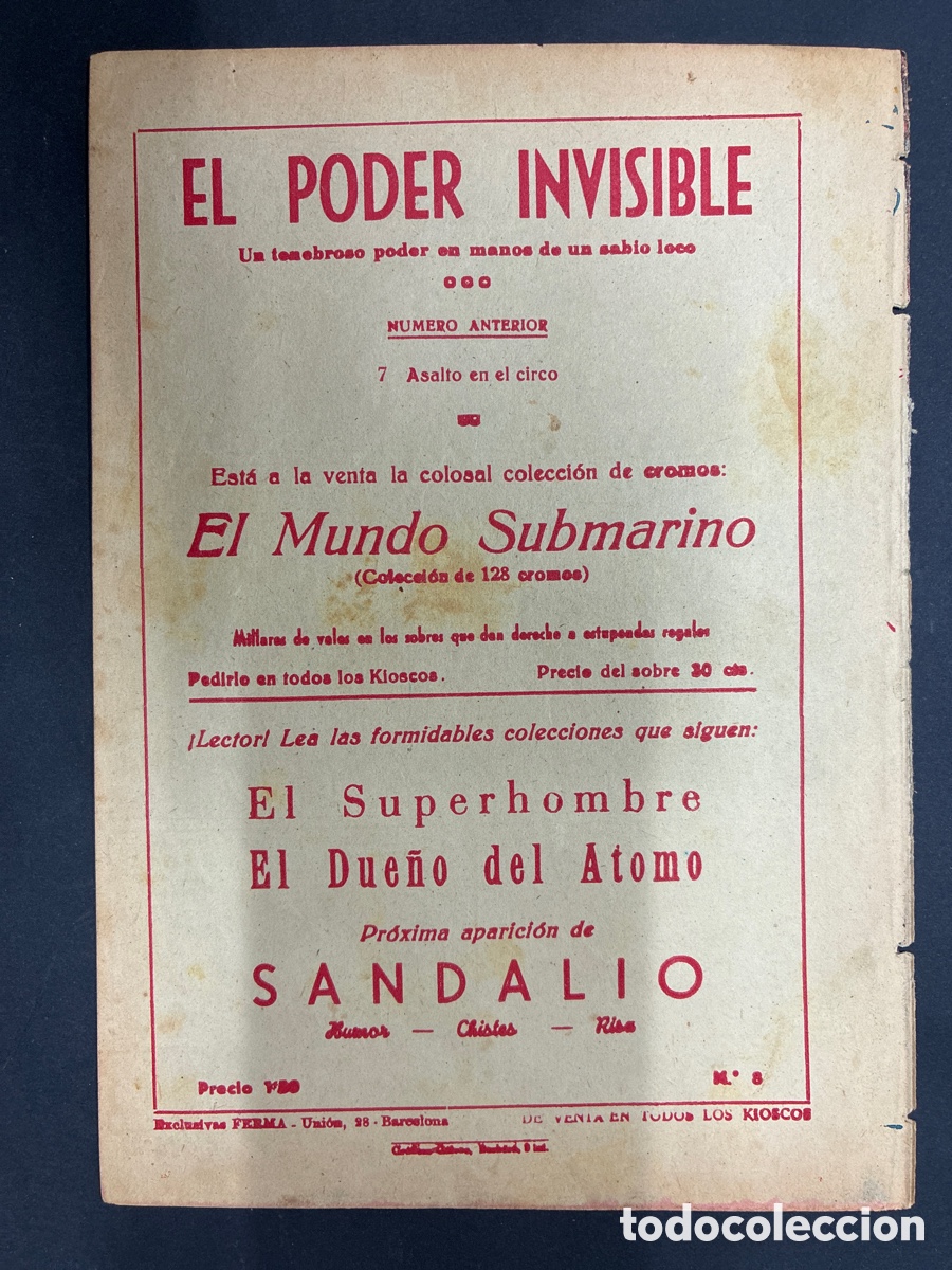 Tebeos: COMIC ORIGINAL EL PODER INVISIBLE N&ordm; 8 - Foto 2