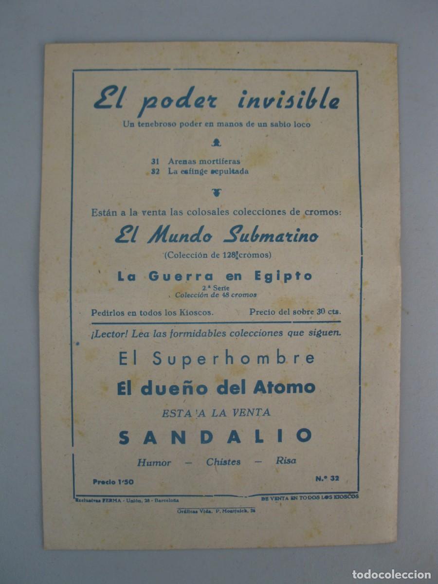 Tebeos: EL PODER INVISIBLE - N&ordm; 32 - LA ESFINGE SEPULTADA - ORIGINAL - EXCLUSIVAS FERMA. - Foto 3
