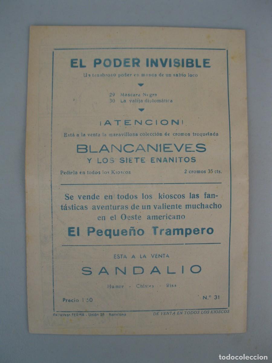 Tebeos: EL PODER INVISIBLE - N&ordm; 31 - ARENAS MORT&Iacute;FERAS - ORIGINAL - EXCLUSIVAS FERMA. - Foto 3