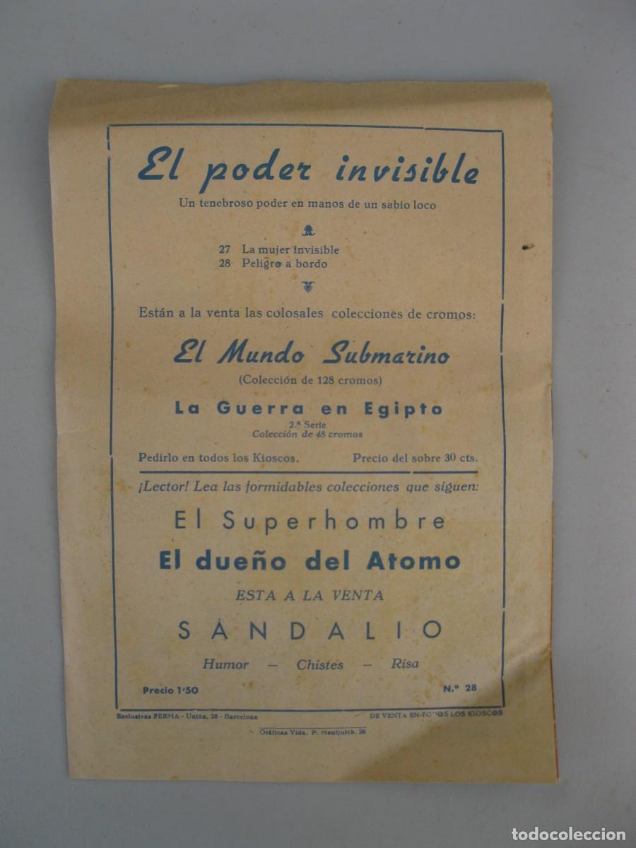 Tebeos: EL PODER INVISIBLE - N&ordm; 28 - PELIGRO A BORDO - ORIGINAL - EXCLUSIVAS FERMA. - Foto 3