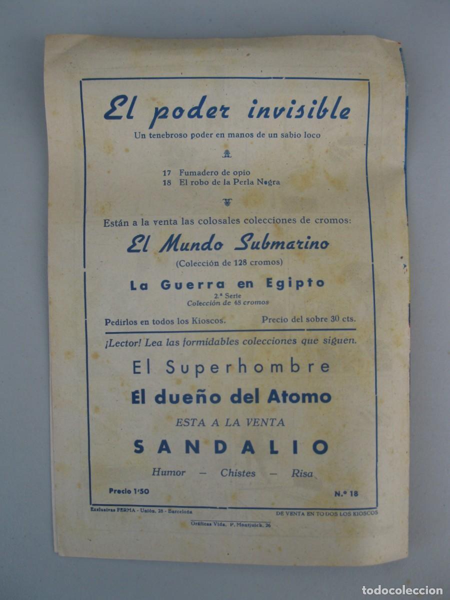 Tebeos: EL PODER INVISIBLE - N&ordm; 18 - EL ROBO DE LA PERLA NEGRA - ORIGINAL - EXCLUSIVAS FERMA. - Foto 3