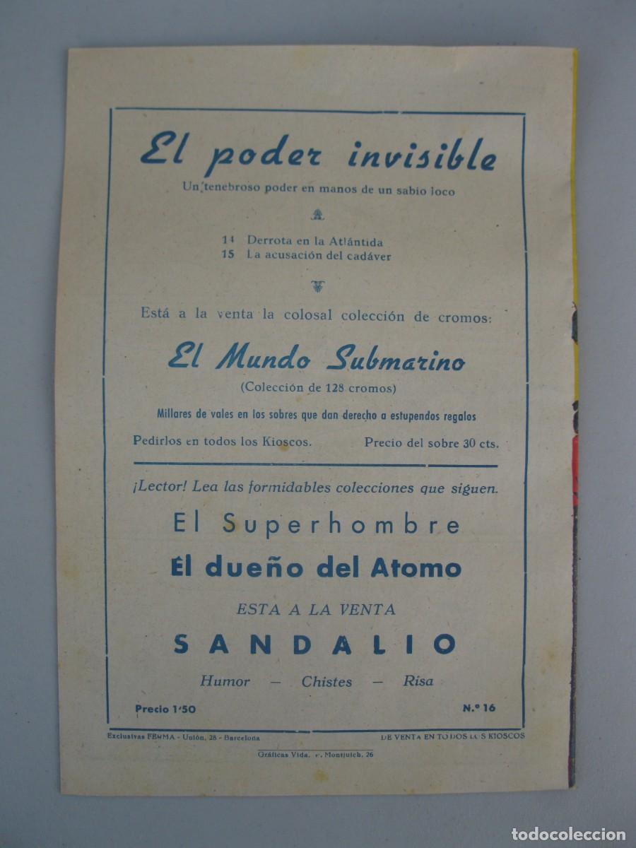 Tebeos: EL PODER INVISIBLE - N&ordm; 16 - EL SOBRE LACRADO - ORIGINAL - EXCLUSIVAS FERMA. - Foto 3