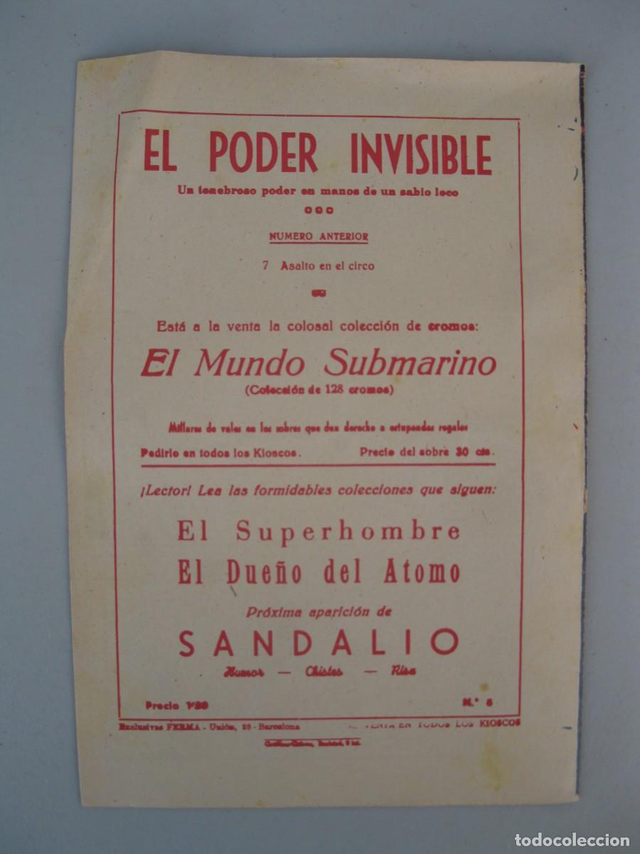 Tebeos: EL PODER INVISIBLE - N&ordm; 8 - EL MISTERIO DE LA LLAVE ROBADA - ORIGINAL - EXCLUSIVAS FERMA. - Foto 3