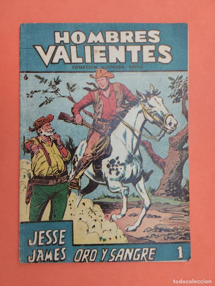 Tebeos: JESSE JAMES , N&ordm; 6 , HOMBRES VALIENTES , SERIE AZUL , ED. FERMA , 1958