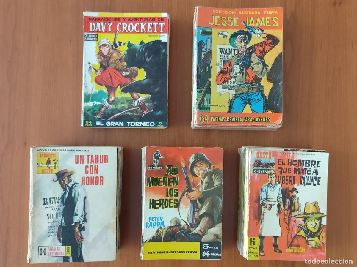 Tebeos: LOTE 77 NOVELAS GR&Aacute;FICAS ILUSTRADAS FERMA A&Ntilde;OS 50-60 AVENTURAS OESTE COMBATE