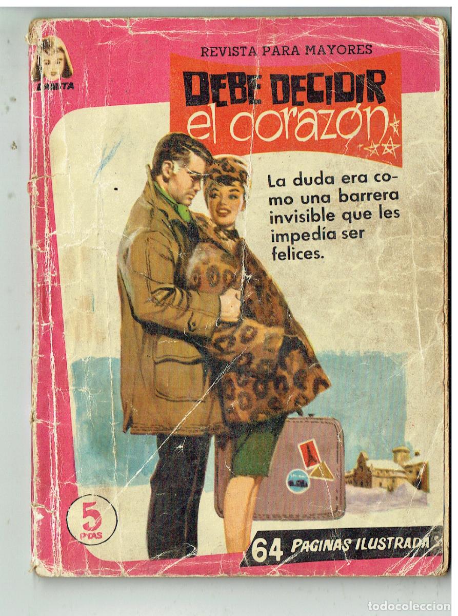 Tebeos: DAMITA. N&ordm; 165. DEBE DECIDIR EL CORAZON. CONTRAPORTA: GINA Y ROCK HUDSON. ILUSTRADA FERMA, (P/D39)