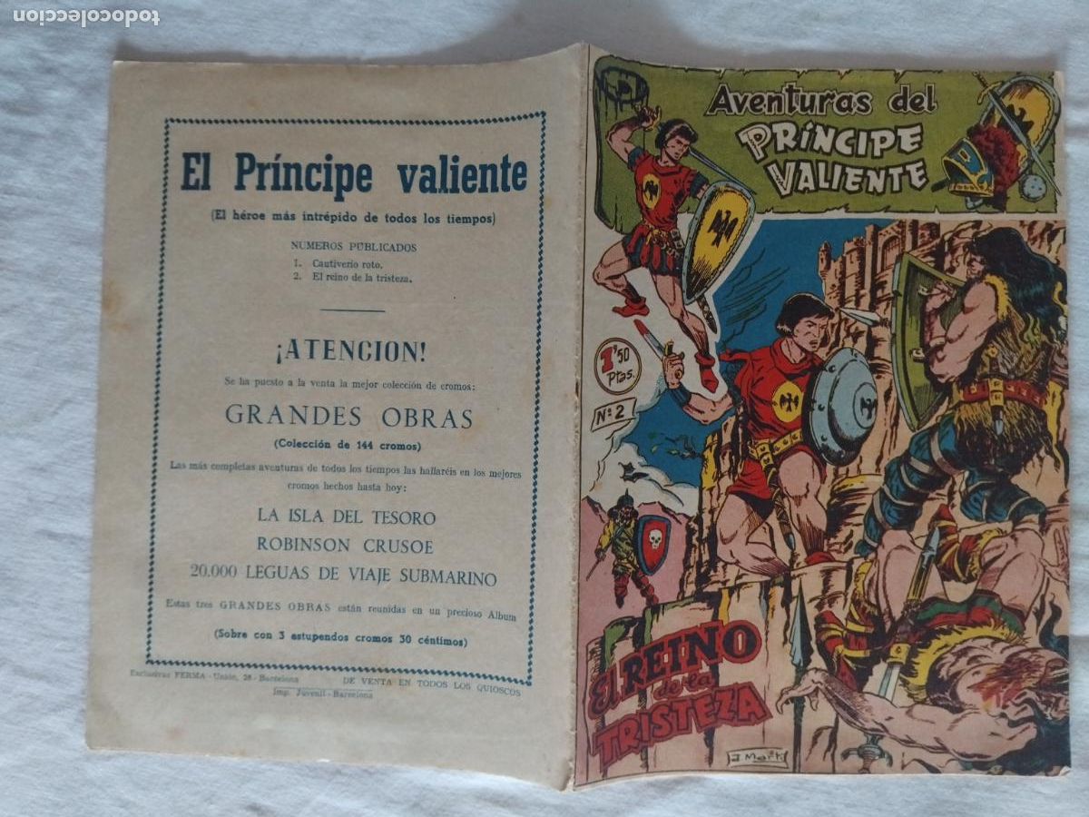Tebeos: AVENTURAS DEL PRINCIPE VALIENTE N&ordm; 2. EL REINO DE LA TRISTEZA. . FERMA ORIGINAL.