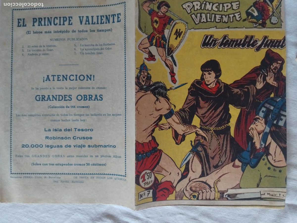Tebeos: AVENTURAS DEL PRINCIPE VALIENTE N&ordm; 7. UN TEMIBLE FINAL. FERMA ORIGINAL.