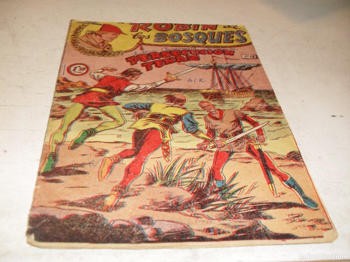 Tebeos: (ORIGINAL),ROBIN DE LOS BOSQUES N&ordm; 12,DE 58,PERSECUCUIN TENAZ.FERMA,A&Ntilde;O 1955