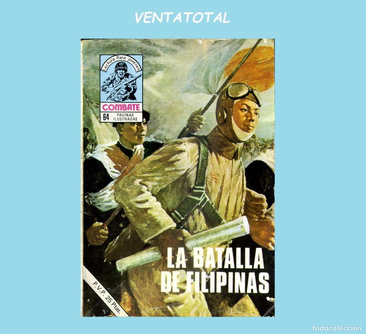 Tebeos: A&Ntilde;O 1980 MINI LIBRO ANTIGUO BELICO LA BATALLA DE FILIPINAS MIDE 16X11,5 CM 63 PAGINAS