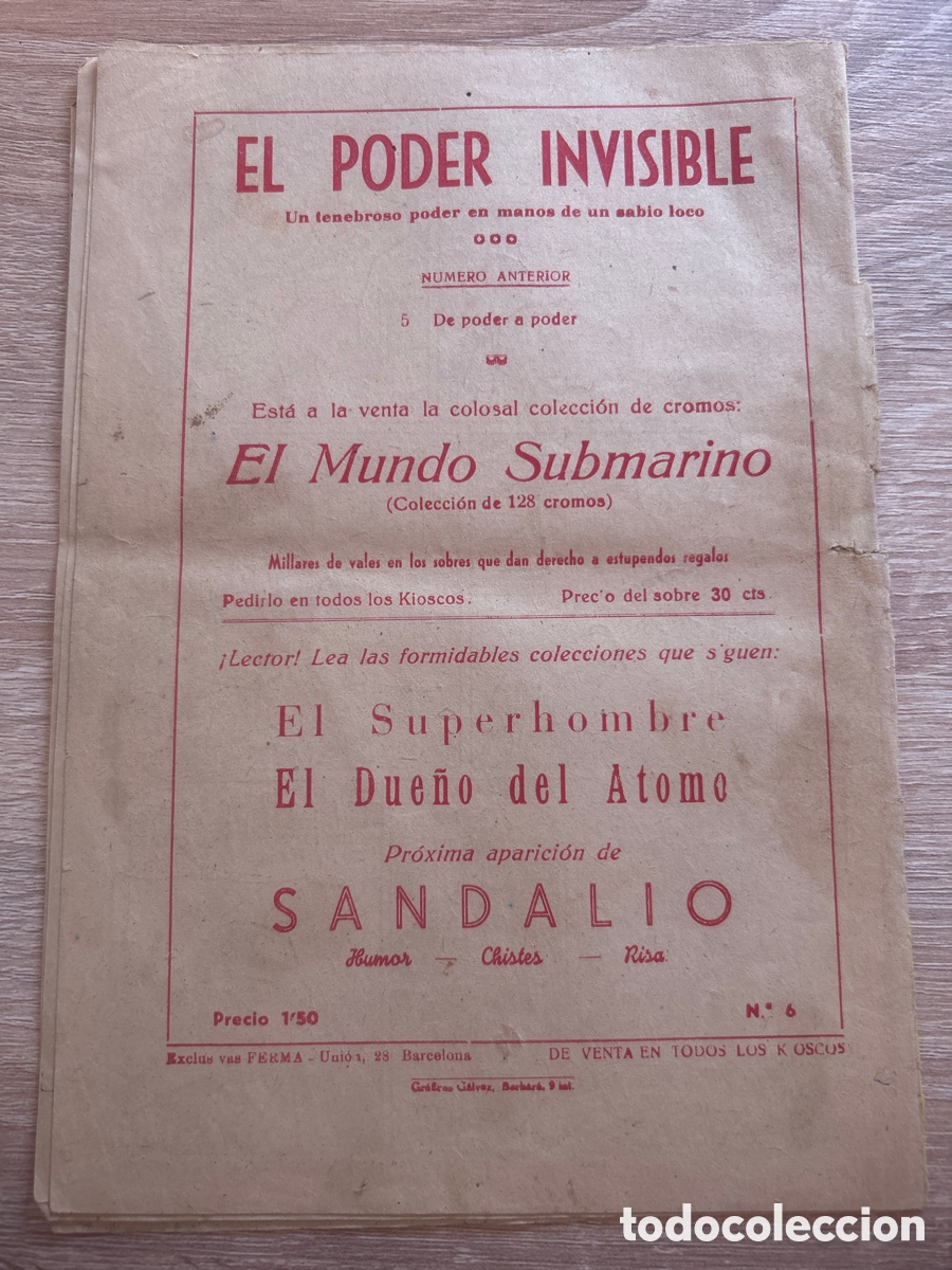 Tebeos: Un inspector perplejo n&uacute;m 6 el poder invisible - Foto 2