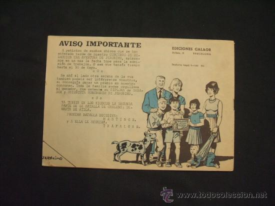 Tebeos: JERONIMO - N&ordm; 52 - EDICIONES GALAOR - - Foto 7