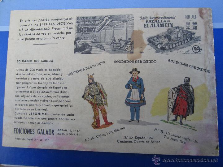 Tebeos: JERONIMO N. 6 ORIGINAL , EDICIONES GALAOR , - Foto 2