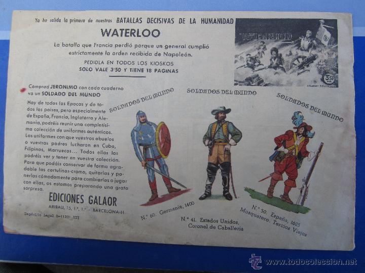 Tebeos: JERONIMO N. 7 ORIGINAL , EDICIONES GALAOR , - Foto 2