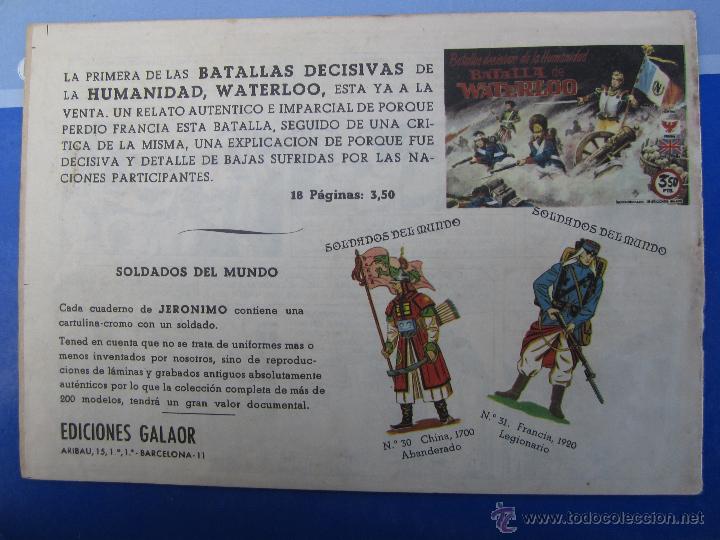 Tebeos: JERONIMO N. 9 ORIGINAL , EDICIONES GALAOR , - Foto 2