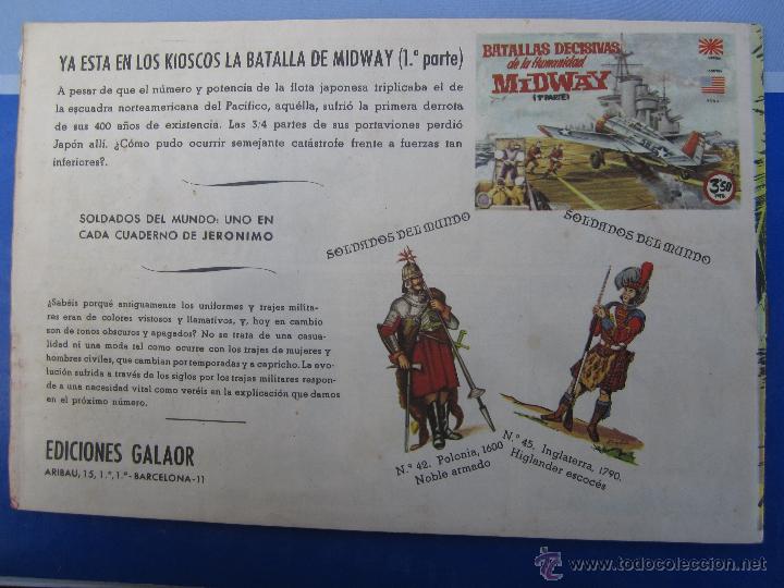 Tebeos: JERONIMO N. 11 ORIGINAL , EDICIONES GALAOR , - Foto 2