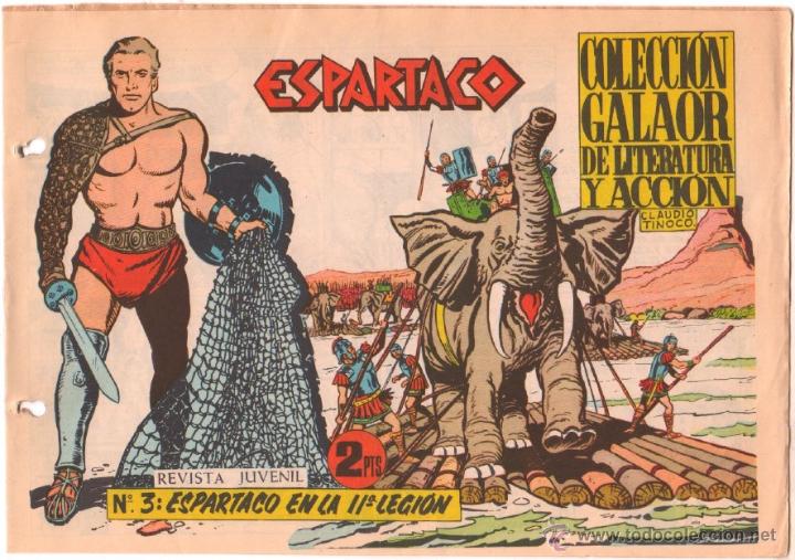 Tebeos: ESPARTACO ORIGINAL N&ordm; 3 EDITORIAL GALAOR 1964 - Foto 1