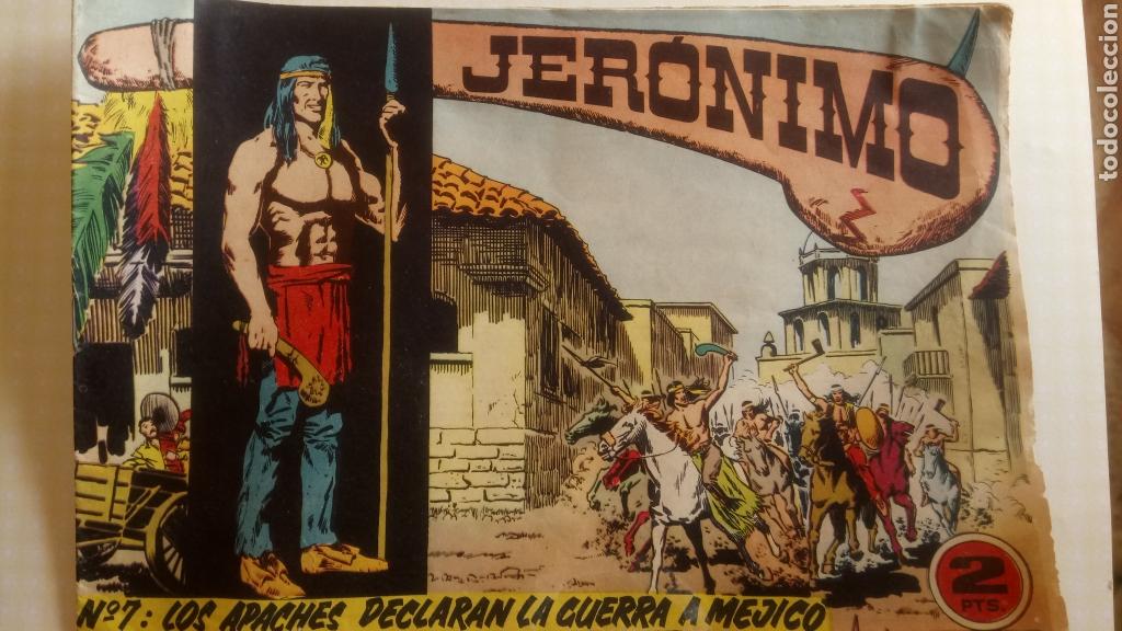 Tebeos: JER&Oacute;NIMO DE EDITORIAL GALAOR. N&Uacute;M 7:LOS APACHES DECLARAN LA GUERRA A MEJICO. - Foto 1