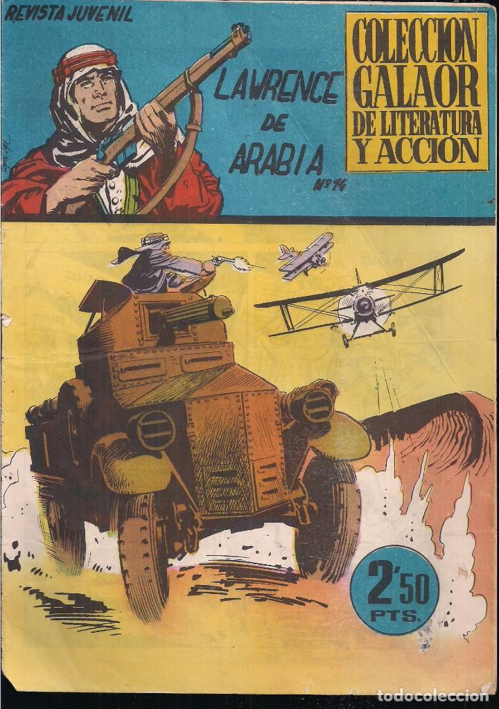Tebeos: LAWRENCE DE ARABIA N&ordm; 14, EDICIONES GALAOR, 1965 - Foto 1