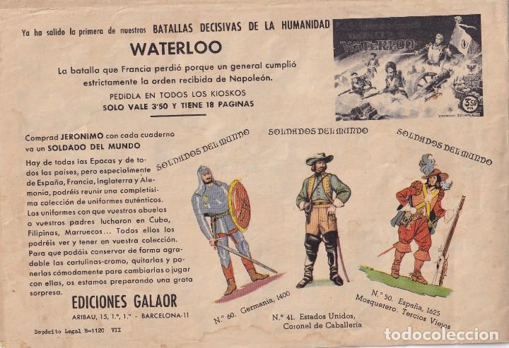 Tebeos: JERONIMO: N&ordm; 7 LOS APACHES DECLARAN LA GUERRA A MEJICO : EDICIONES GALAOR - Foto 2