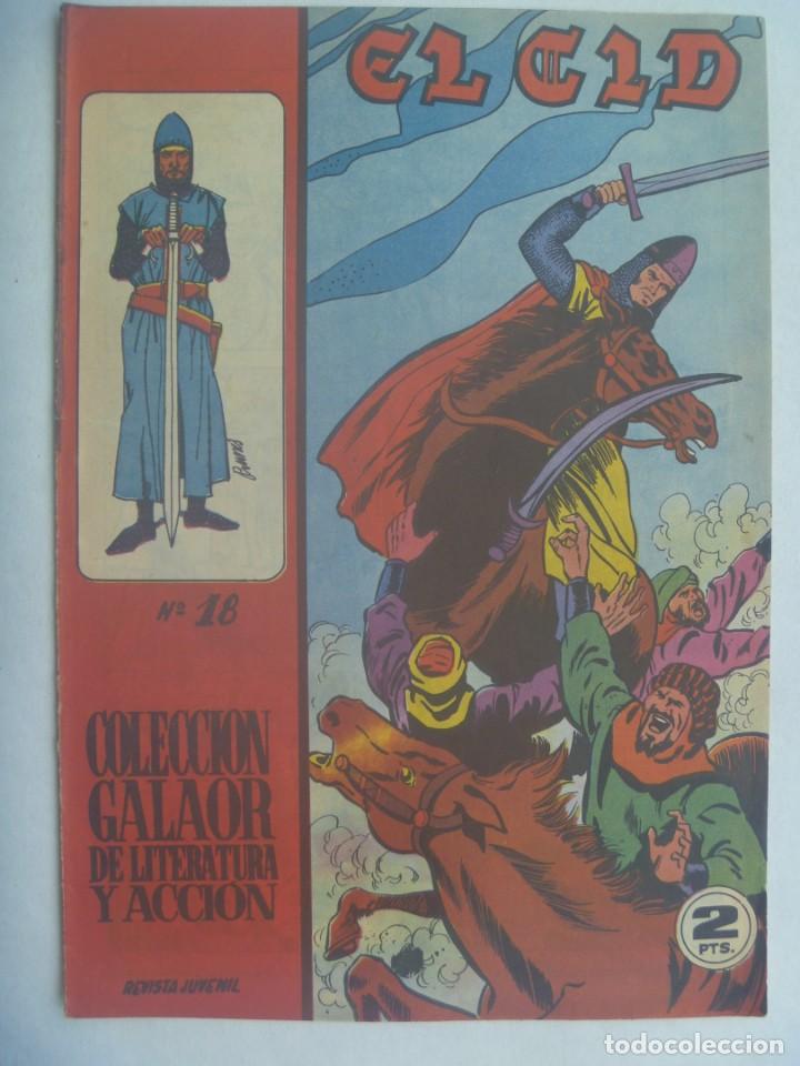 Tebeos: EL CID , N&ordm; 18 . EDICIONES GALAOR 1966 - Foto 1